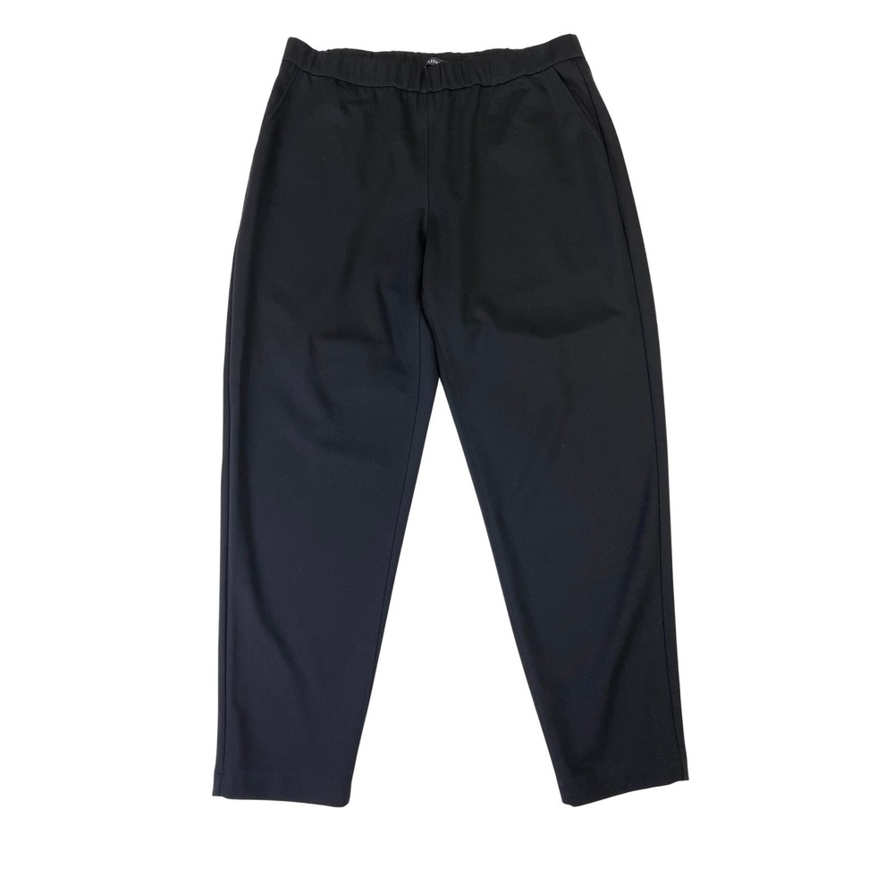 Eileen Fisher Pants Womens Medium Black Leocell Ankle Tapered Stretch Pull On